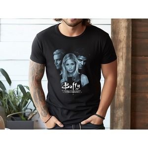 Buffy The Vampire Slayer Buffy Spike And Angel Photo T-Shirt